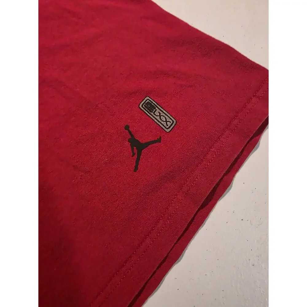 Jordan Brand Sneaker Sole Graphic T-Shirt Red Mens XL Vintage Shoes Tee